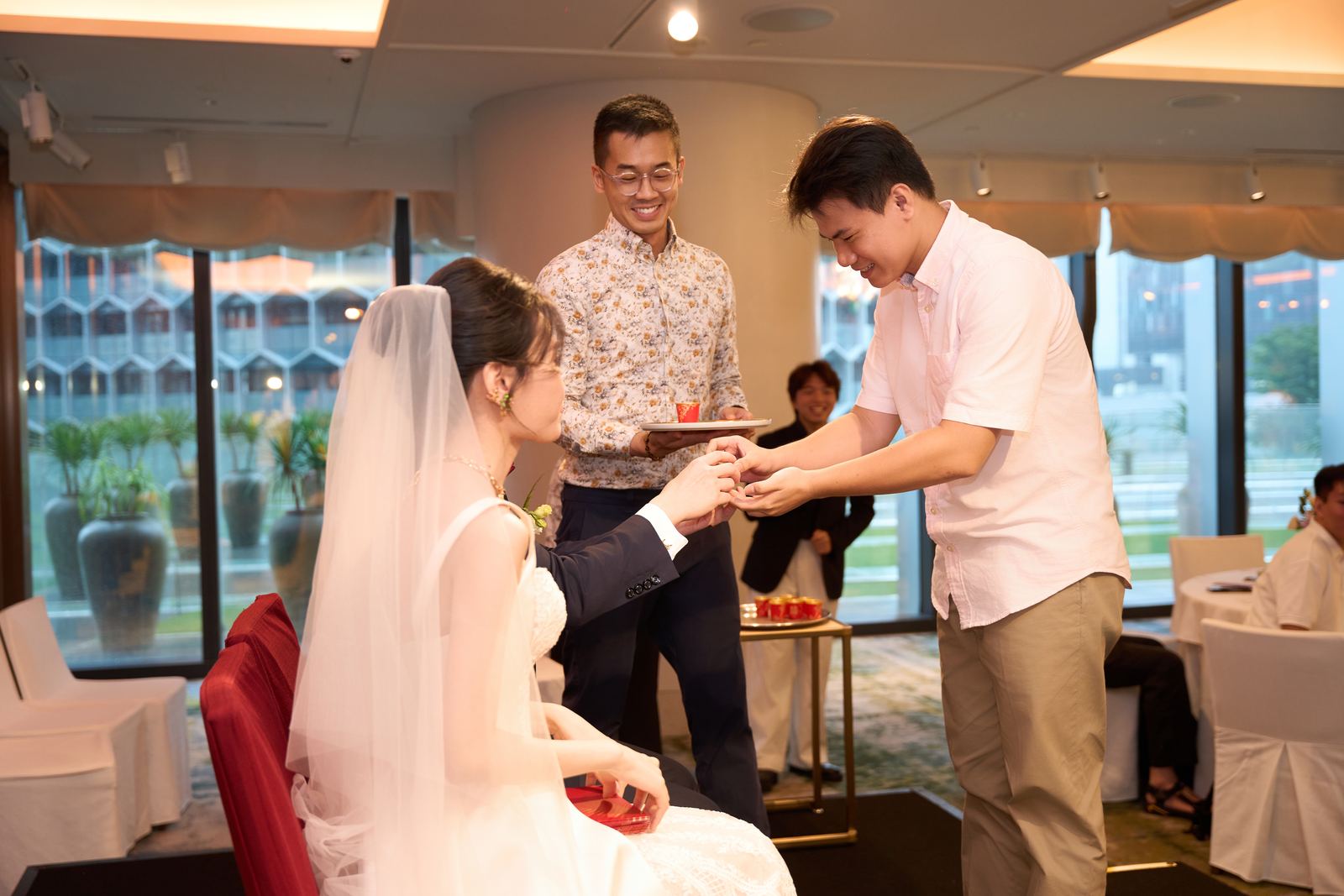 Edward and Na at their wedding