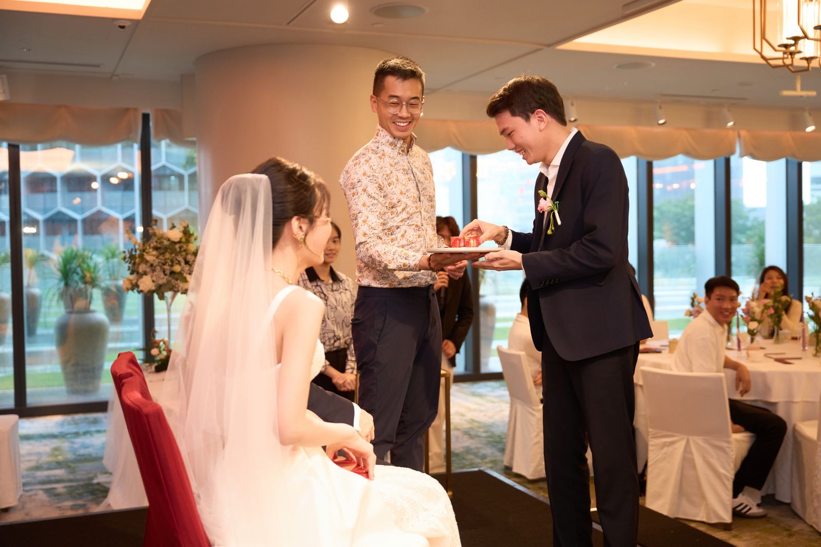 Edward and Na at their wedding