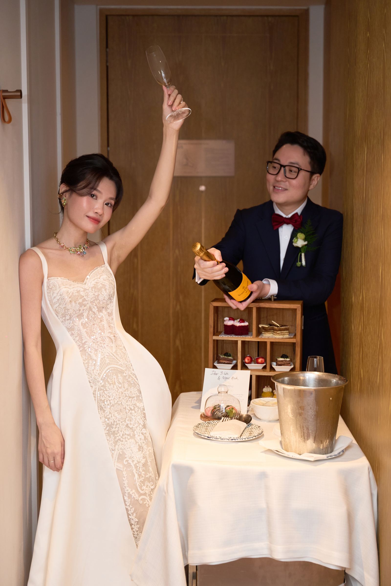 Edward and Na at their wedding