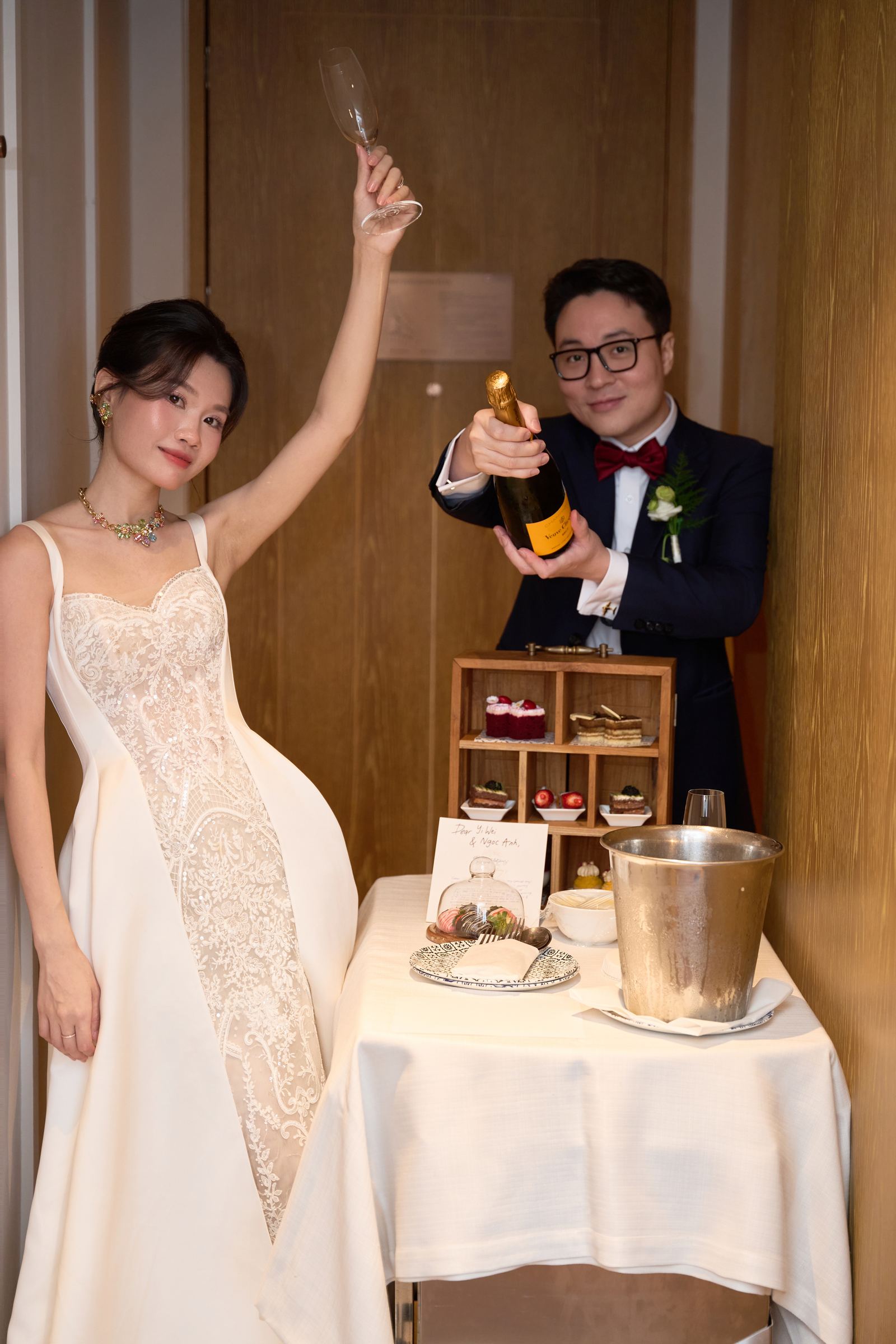 Edward and Na at their wedding