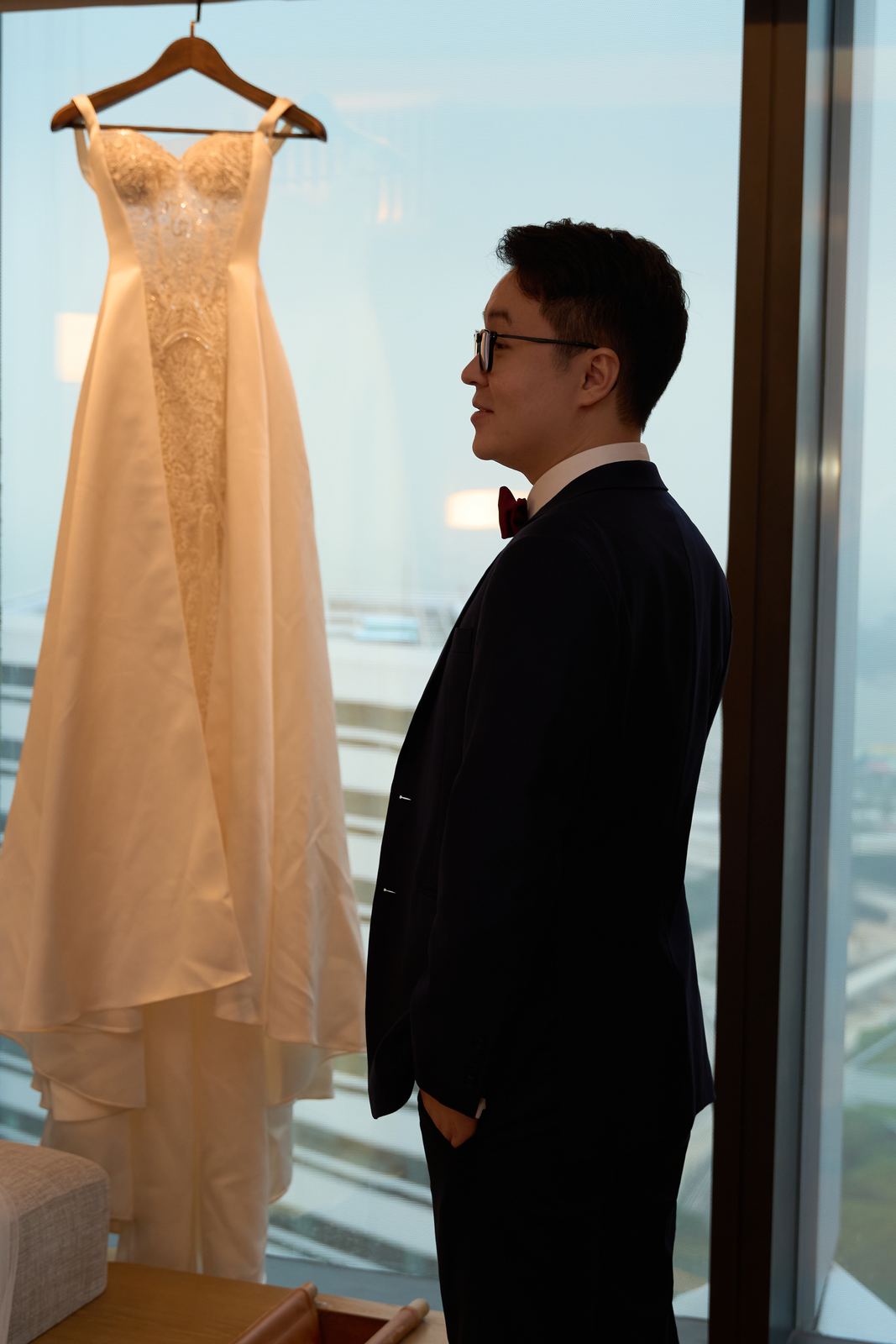 Edward and Na at their wedding