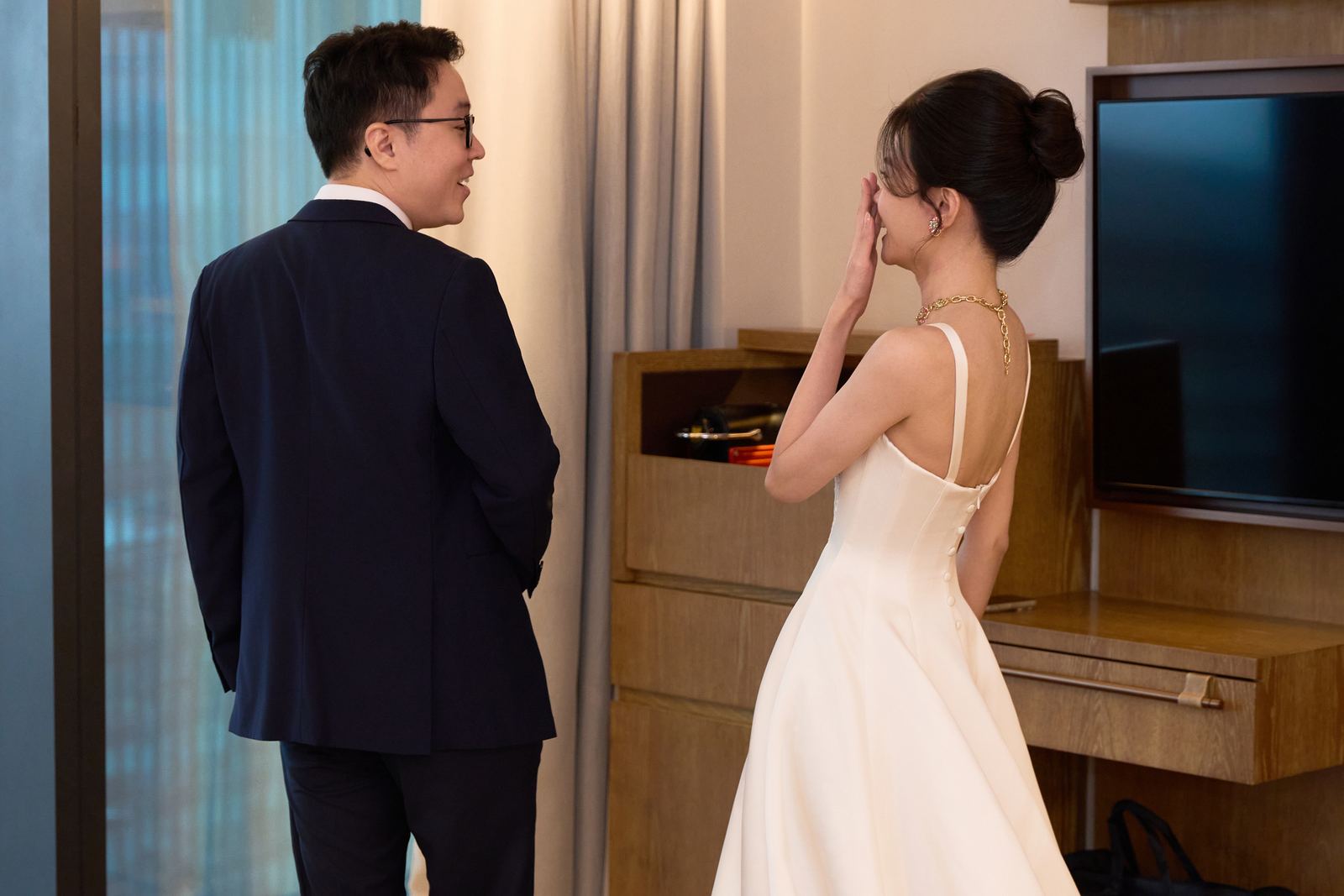 Edward and Na at their wedding