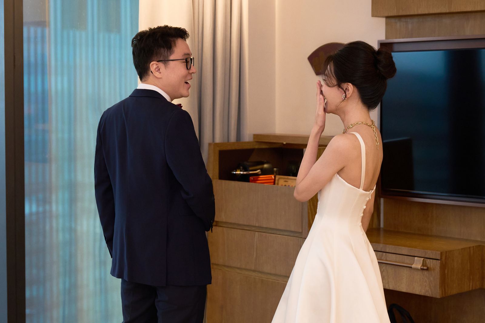 Edward and Na at their wedding