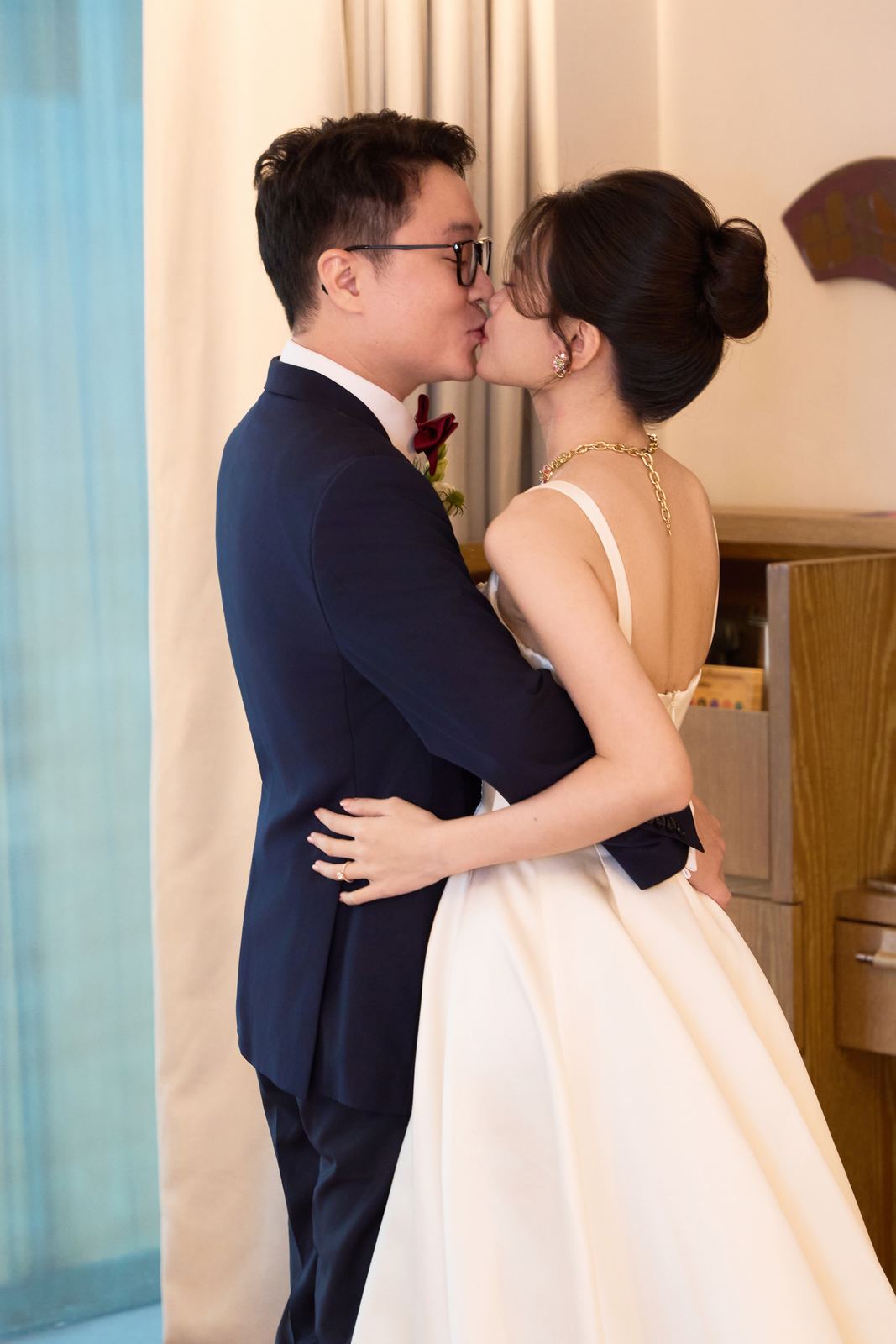 Edward and Na at their wedding