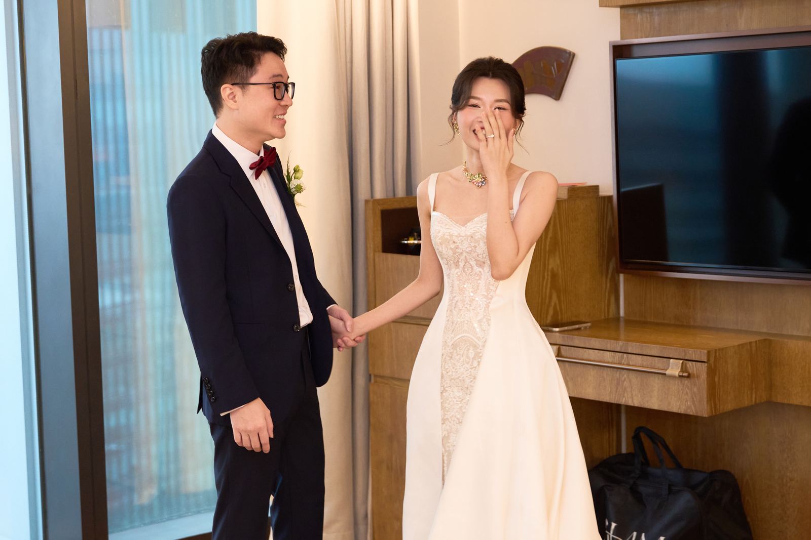 Edward and Na at their wedding