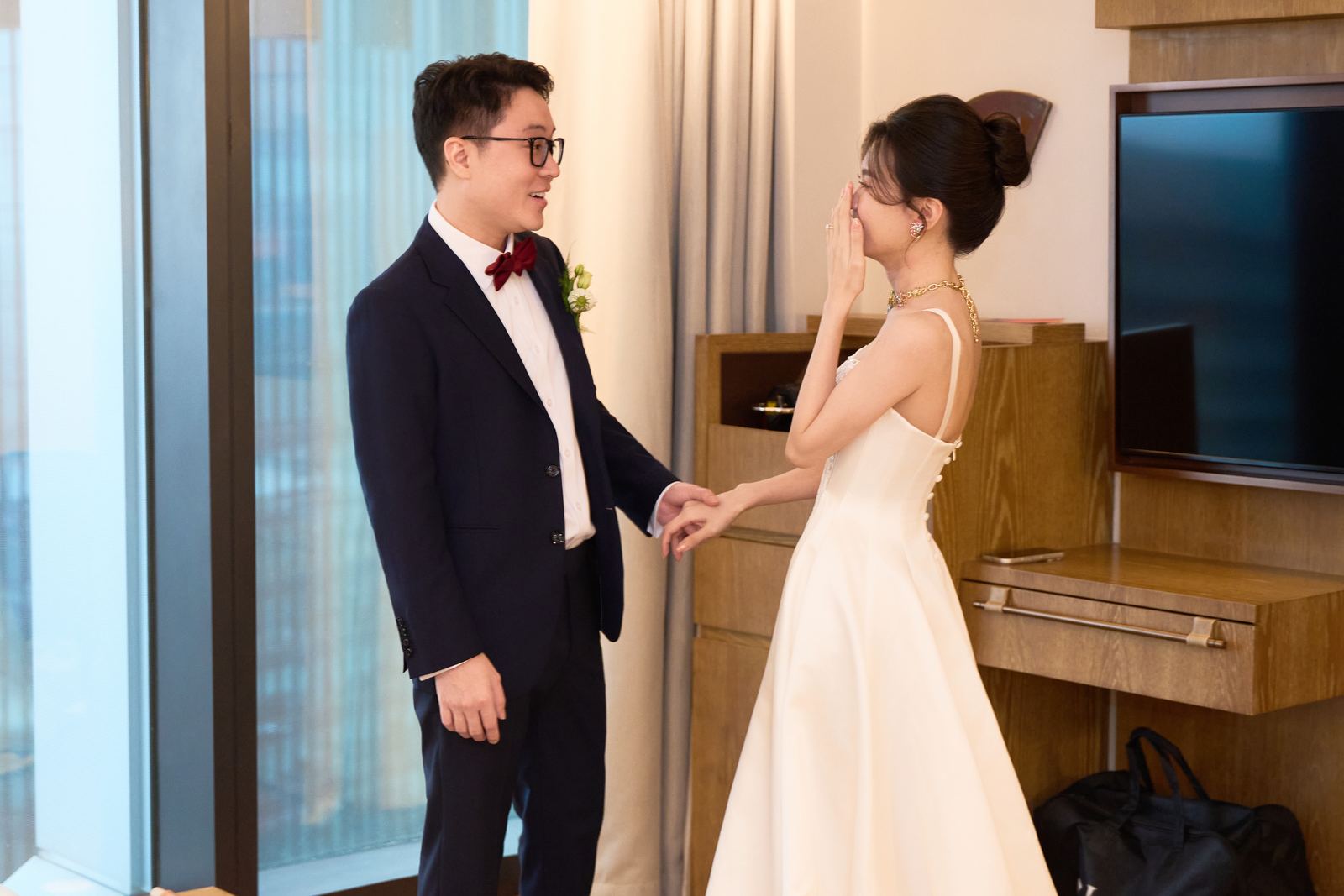 Edward and Na at their wedding