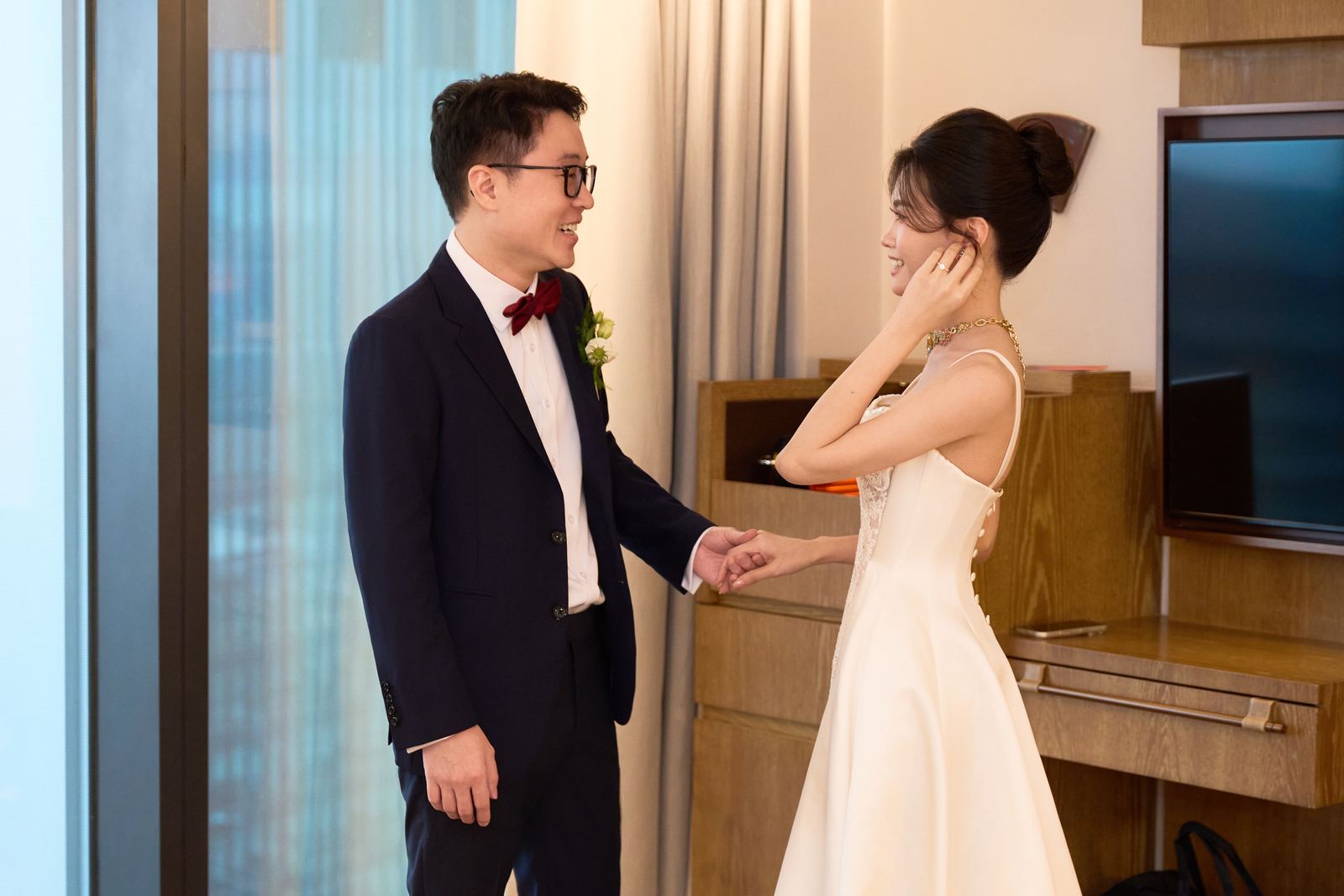 Edward and Na at their wedding
