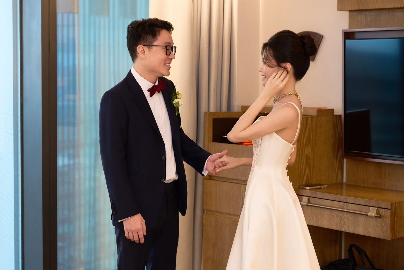 Edward and Na at their wedding