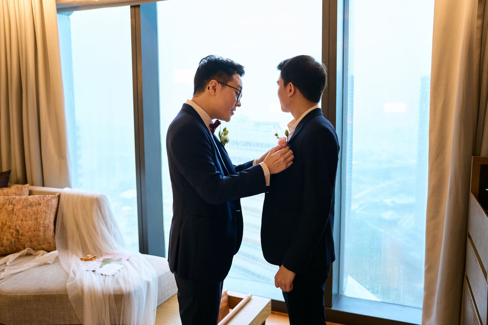 Edward and Na at their wedding