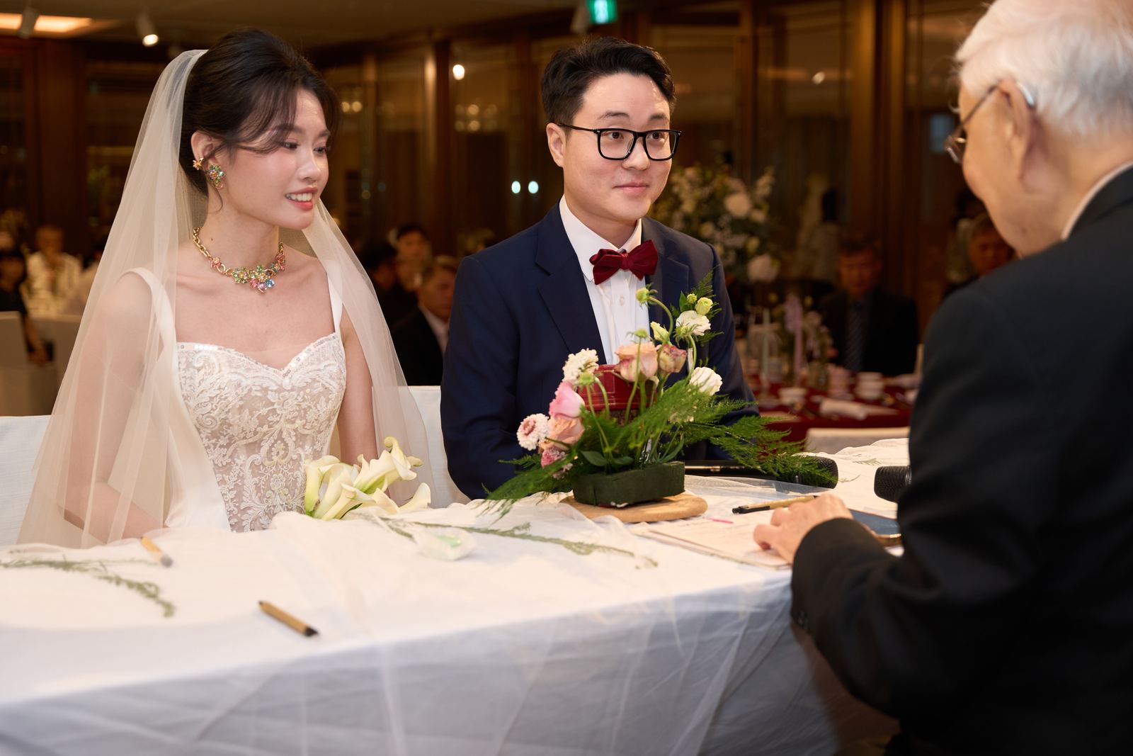 Edward and Na at their wedding