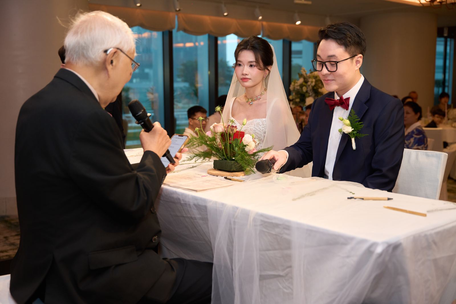 Edward and Na at their wedding