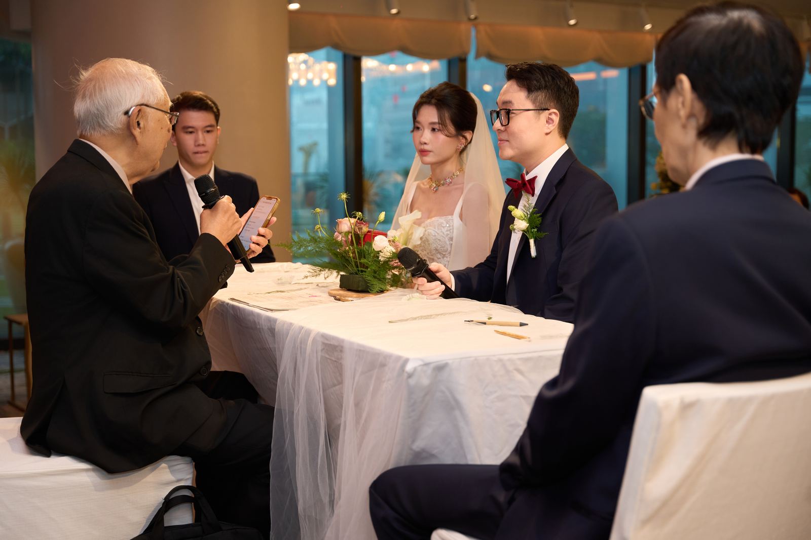 Edward and Na at their wedding