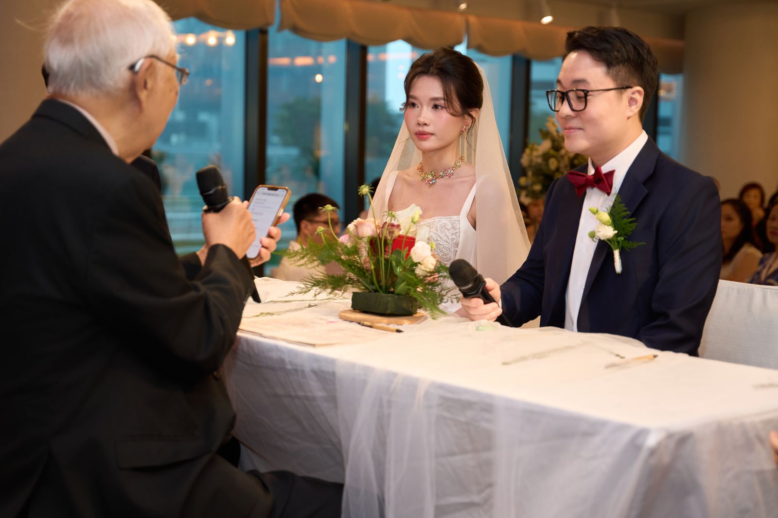 Edward and Na at their wedding