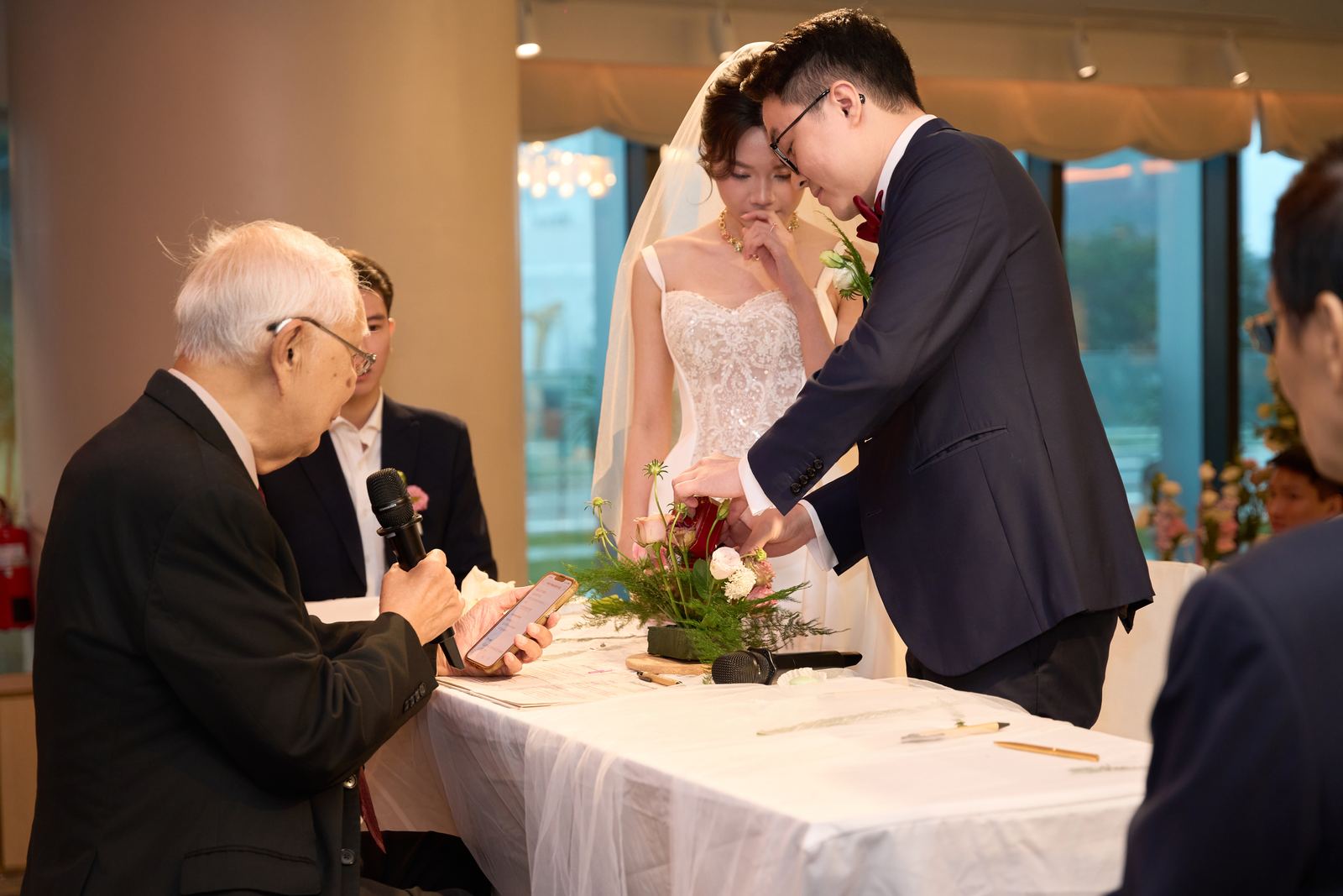 Edward and Na at their wedding