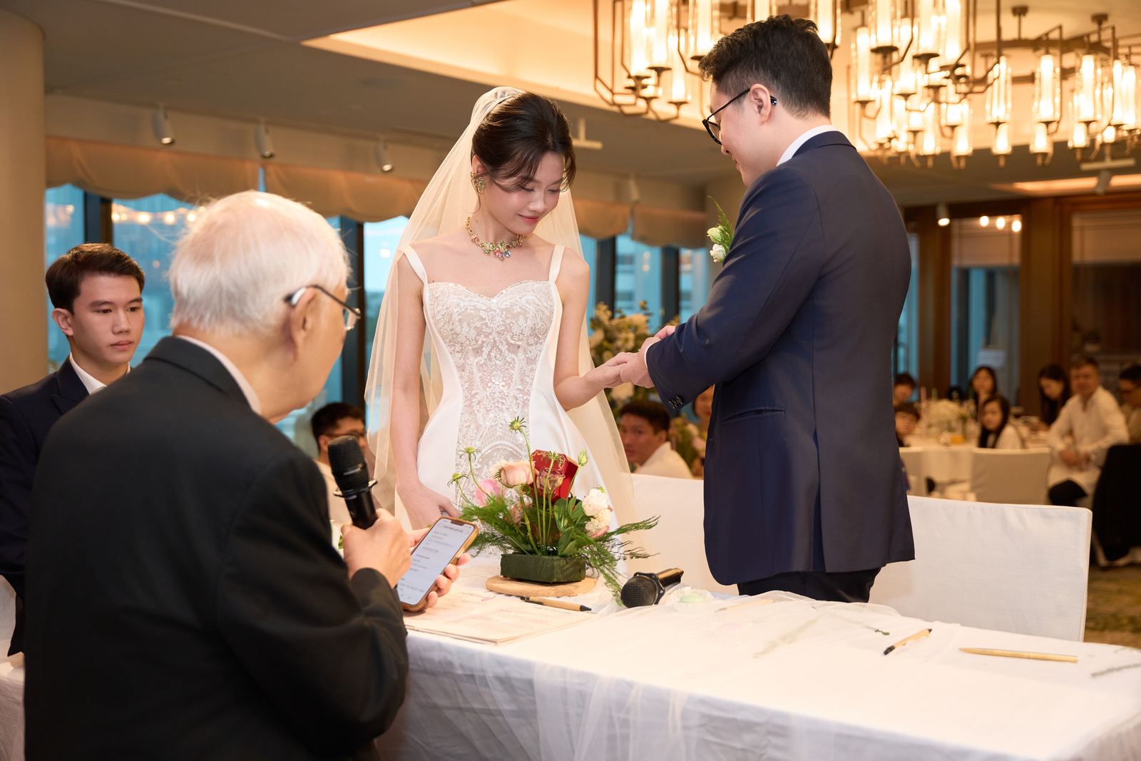 Edward and Na at their wedding