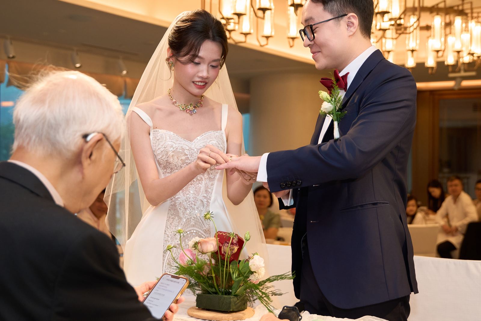 Edward and Na at their wedding