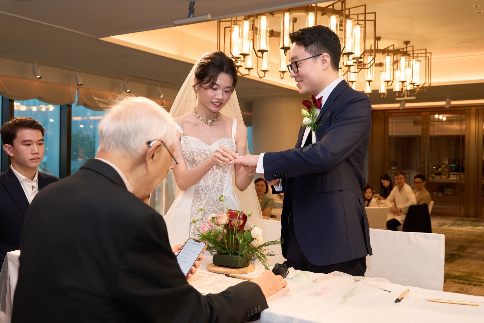 Edward and Na at their wedding