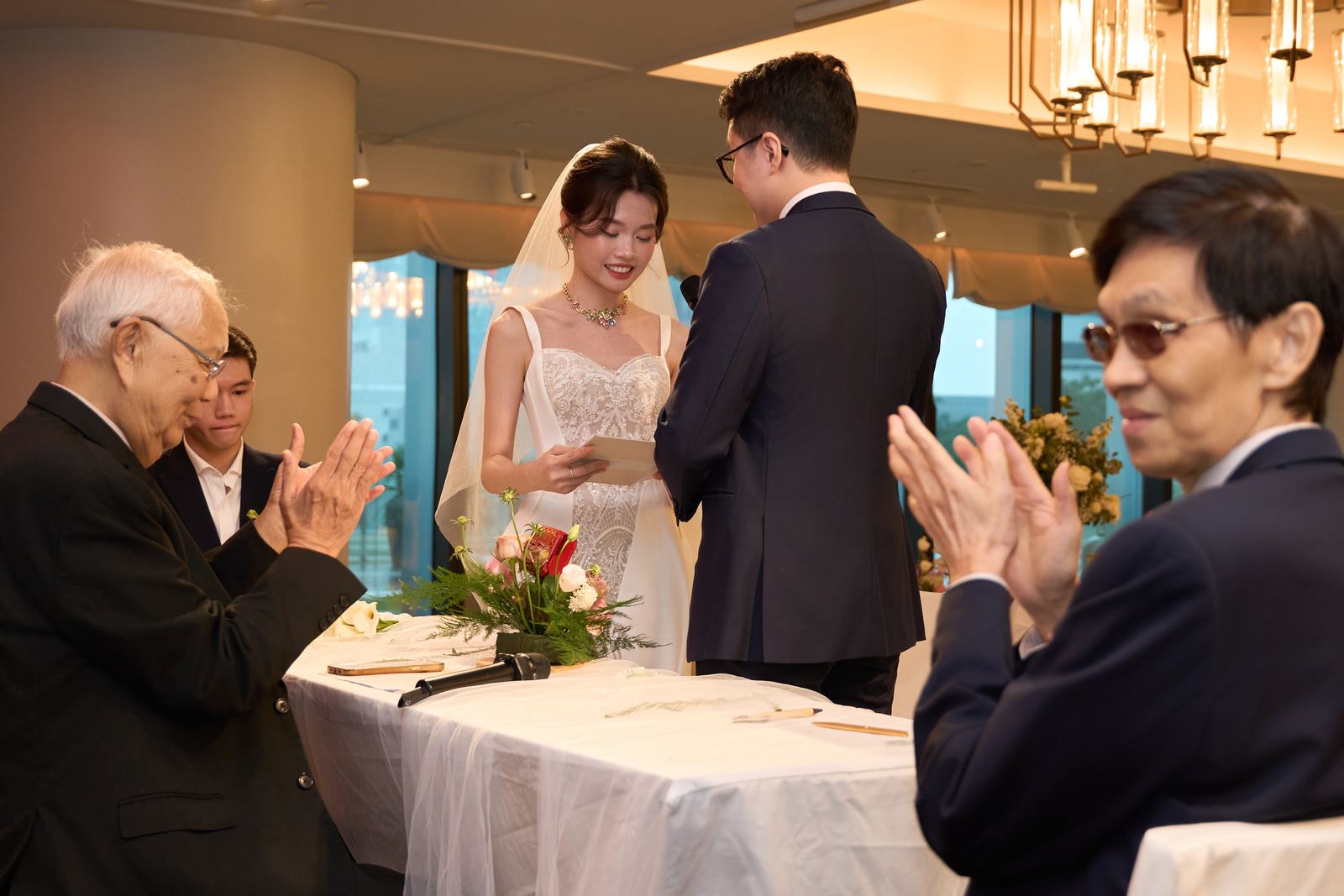 Edward and Na at their wedding
