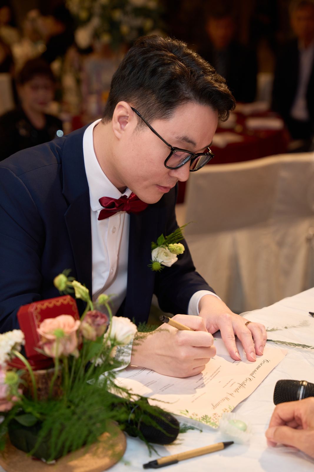 Edward and Na at their wedding