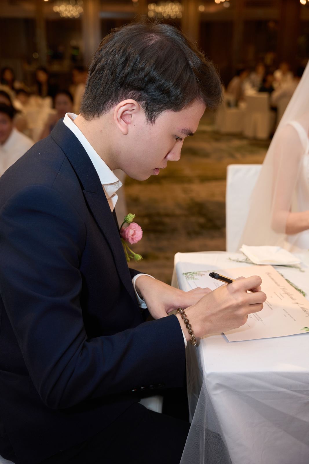 Edward and Na at their wedding