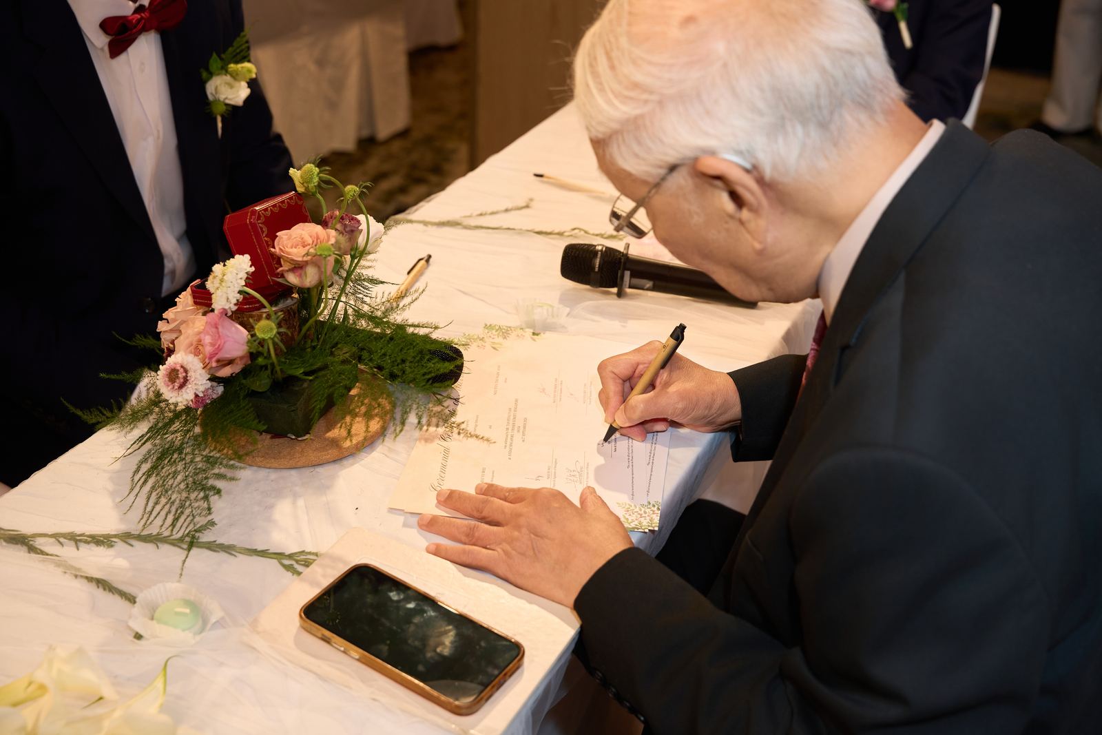 Edward and Na at their wedding