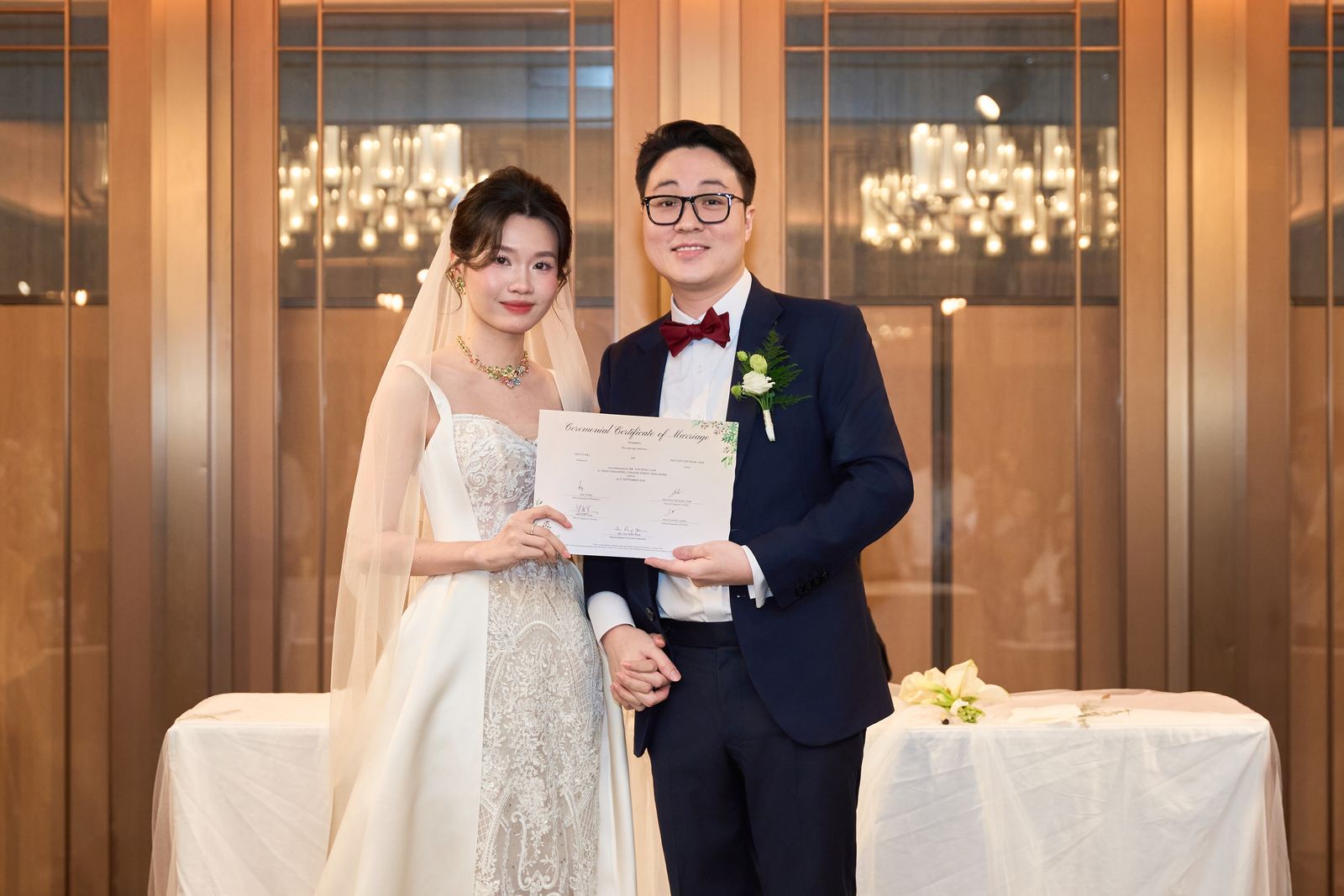 Edward and Na at their wedding